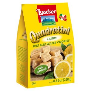 Quadratini Lemon Bite Size Wafer Cookies