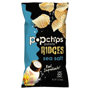 Popchips Potato Ridges Sea Salt Chips